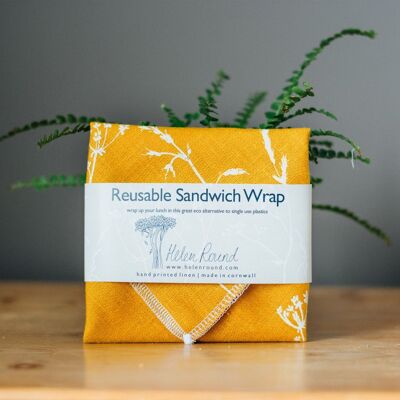 Reusable Linen Sandwich Wrap - Hedgerow