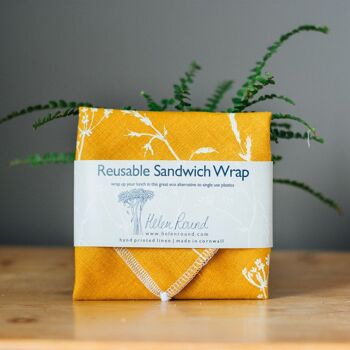 Emballage sandwich en lin réutilisable - Haie 1