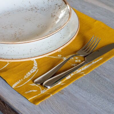 Linen Placemats Pure Linen Hedgerow Design