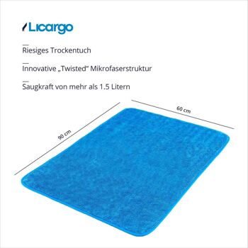 Serviette de séchage en microfibre extra large LICARGO® 2