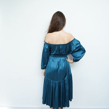 Ausus - Robe longue bleu sarcelle 2