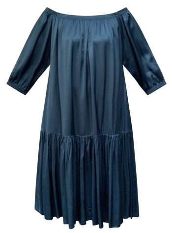 Ausus - Robe longue bleu sarcelle 1
