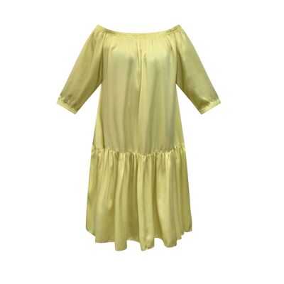 Ausus - Vestido largo amarillo sorbete