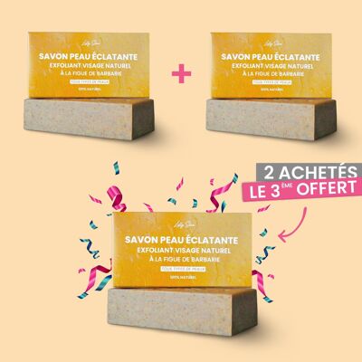 Savon Peau Éclatante aux Graines de Figue de Barbarie - 2 Savons Achetés = 1 Offert