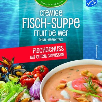 JÉRÔME CREMIGE MSC-FISCHSUPPE 'FRUIT DE MER' MIT FLEUR DE SEL - OHNE HEFEEXTRAKT