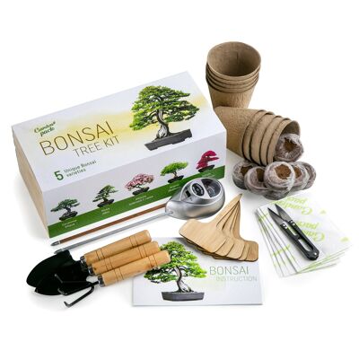 Grow Your Own Bonsai Tree Kit - 5 Different Species - Gardening Accessories
