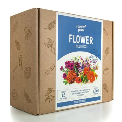 Flower Seeds and Accessories Kit - 12 Varieties