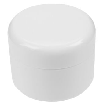 Pot cosmétique, plastique, blanc avec couvercle intérieur pour 50 ml, Ø 5 cm, hauteur: 4,5 cm 2