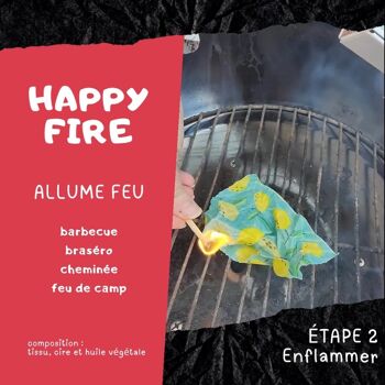 Allume feux naturel 🇫🇷 Happy Fire 🔥 Barbecue | Feu de camp | Brasero 3