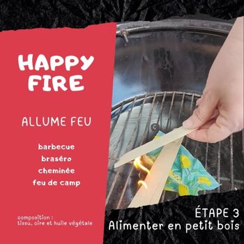 Allume feux naturel 🇫🇷 Happy Fire 🔥 Barbecue | Feu de camp | Brasero 4