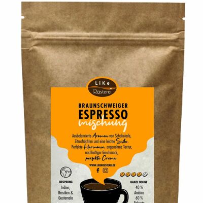 Roasted coffee Brunswick espresso blend 250g Whole bean