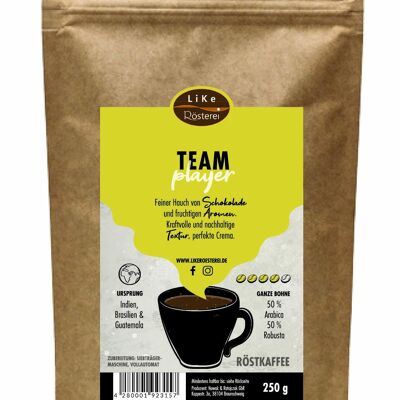 Roasted coffee Teamplayer 250g Whole bean