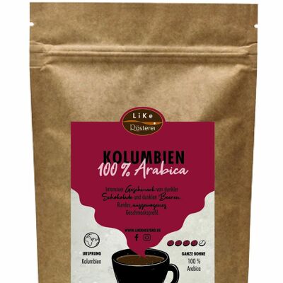 Café torréfié Colombie 500g Grain entier 500 g