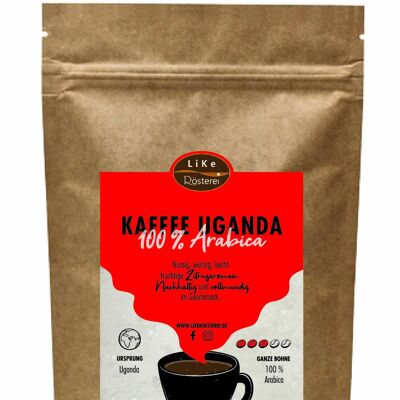Roasted Coffee Uganda 100% Arabica 250g Whole Bean 250 g