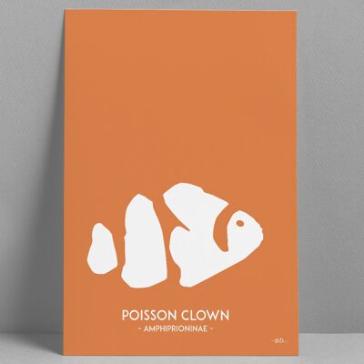 Affiche Poisson Clown 30x40cm