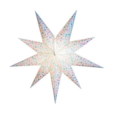 Lentejuelas blancas - Linterna de estrella de papel