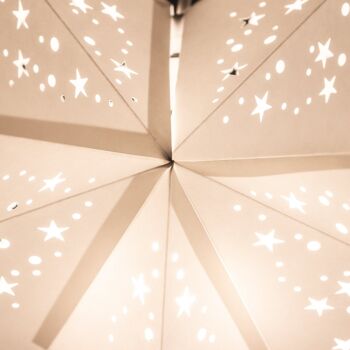 Starry White - Lanterne étoile en papier 4