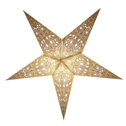 Paper Star Lantern - Lace Natural Stone