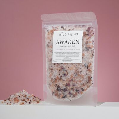 Awaken - Badesalz mit Lavendel, Jasmin und Rose, 125-g-Beutel