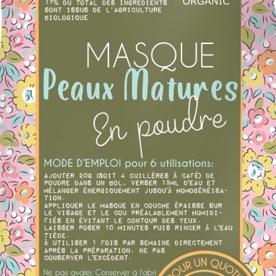 MASQUE EN POUDRE - PEAUX MATURES***