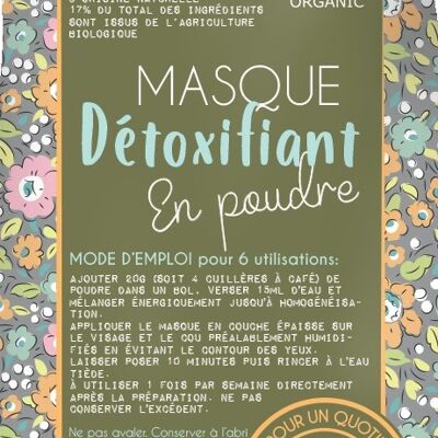 MASQUE EN POUDRE DETOXIFIANT***