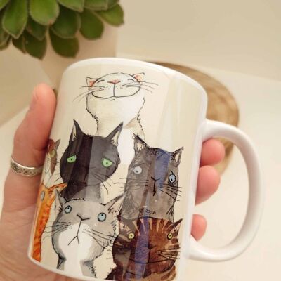 Cute cat Mug, Cat Coffee Mug, Gift for her, Gift for him, Quirky coffee Mug