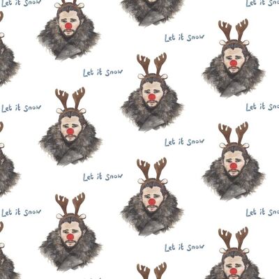 Jon Snow wrapping paper, Wrapping paper, Game of thrones, Gift wrap, Let it snow, Christmas wrapping paper, Jon Snow, GOT - 1 sheet (£2.95)