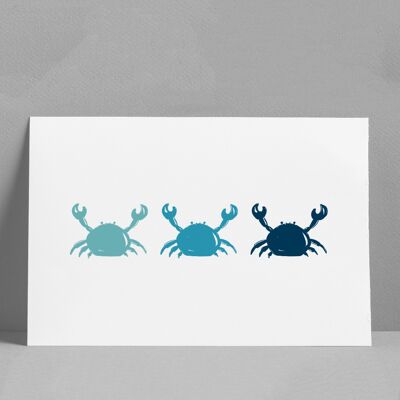 Affiche 3 Crabes Format 30*40cm