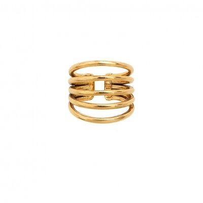 Knuckle Ring 5 Hoops -gold