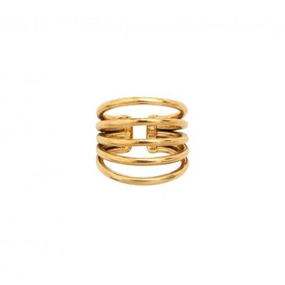 Knuckle Ring 5 Hoops -gold