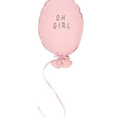 BALLOON PILLOW DUSTY PINK OH GIRL GRAPHITE