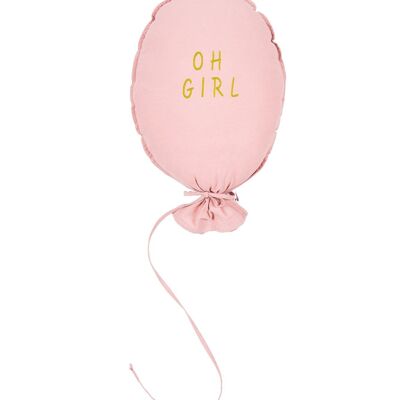 CUSCINO A PALLONCINO ROSA POLVERE OH RAGAZZA ORO