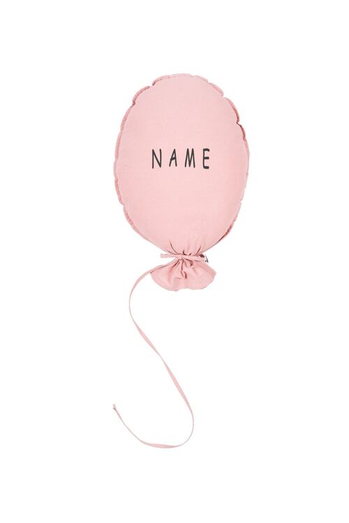 BALLOON PILLOW DUSTY PINK PERSONALIZED GRAPHITE