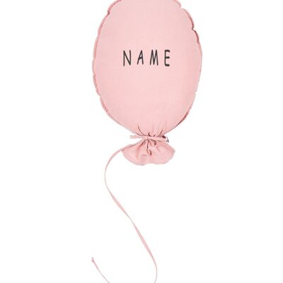 COJÍN GLOBO ROSA POLVO PERSONALIZADO GRAFITO