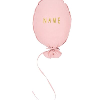 CUSCINO A PALLONCINO DUSTY PINK ORO PERSONALIZZATO