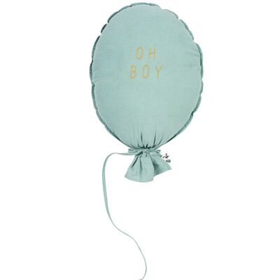 ALMOHADA GLOBO VERDE VIEJO OH BOY ORO