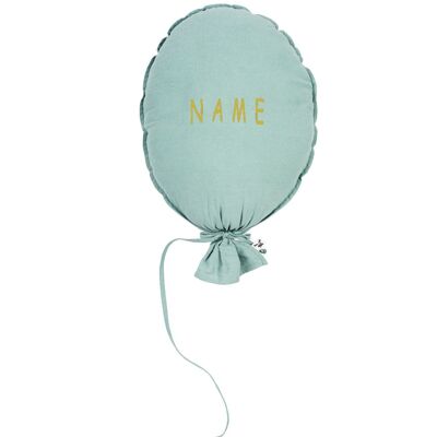 CUSCINO A PALLONCINO VERDE VECCHIO ORO PERSONALIZZATO
