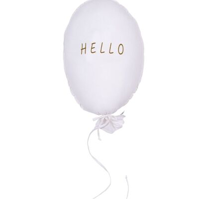 BALLOON PILLOW ECRU HELLO CARAMEL