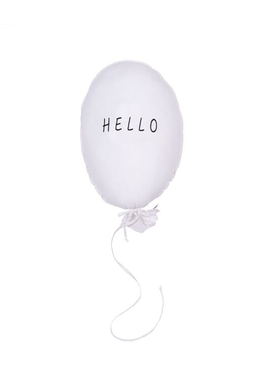 BALLOON PILLOW ECRU HELLO GRAPHITE