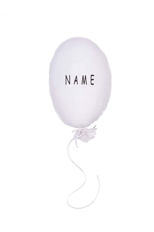 BALLOON PILLOW ECRU PERSONALIZED GRAPHITE