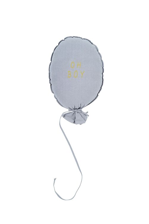 BALLOON PILLOW GREY OH BOY GOLD