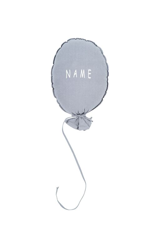 BALLOON PILLOW GREY PERSONALIZED ECRU