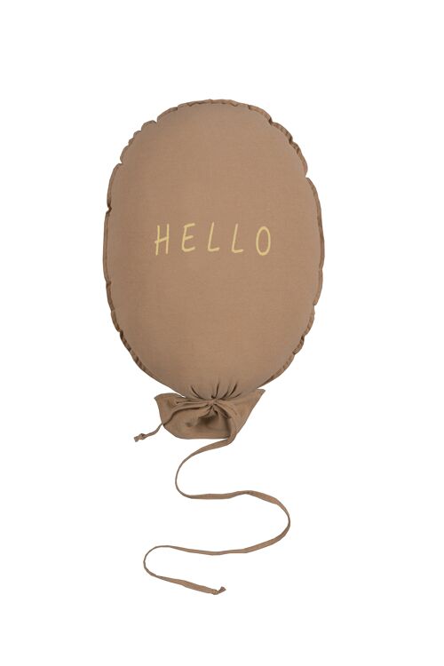 BALLOON PILLOW CAMEL HELLO GOLD