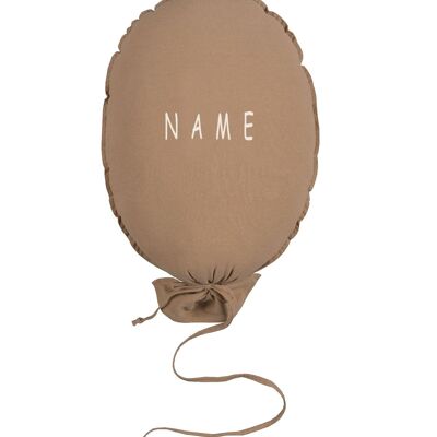 BALLOON PILLOW CAMEL PERSONALIZED ECRU