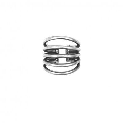 5 Hoops knuckle ring - silver -