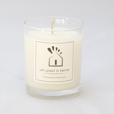 "Lemongrass and Geranium" scented candle - 70 g (wax weight)