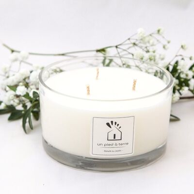 Bougie parfumée "Balade au jardin" - 350 g (poids cire)