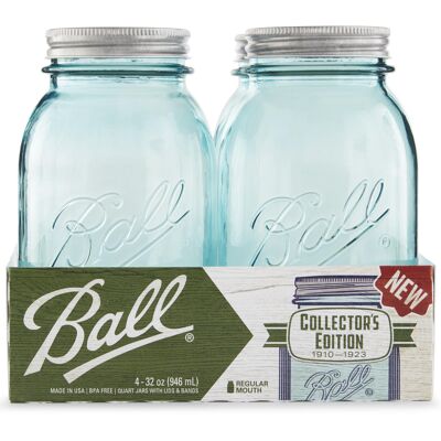 4 PZ AQUA VINTAGE BALL MASON VASI 946 ML RM