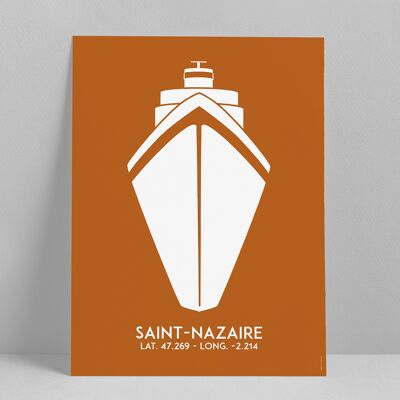 Steamer Rust Saint Nazaire 30x40 cm