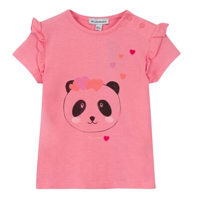 T-shirt manches courtes motif imprimé panda #2U10043/33